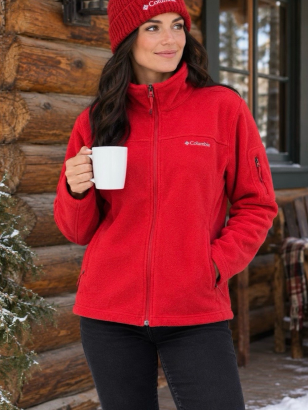 Columbia Fast Trek II Full-zip Fleece Red Cabincore Women’s Jacket XL Gorpcore.